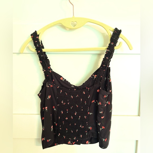 Urban Outfitters Cropped Corset Tank With Buttons | NWOT | Black | Size Small - Picture 3 of 4
